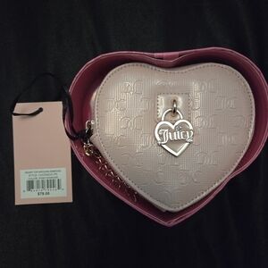 Juicy Couture Rose Gold Heart Wristlet NWT